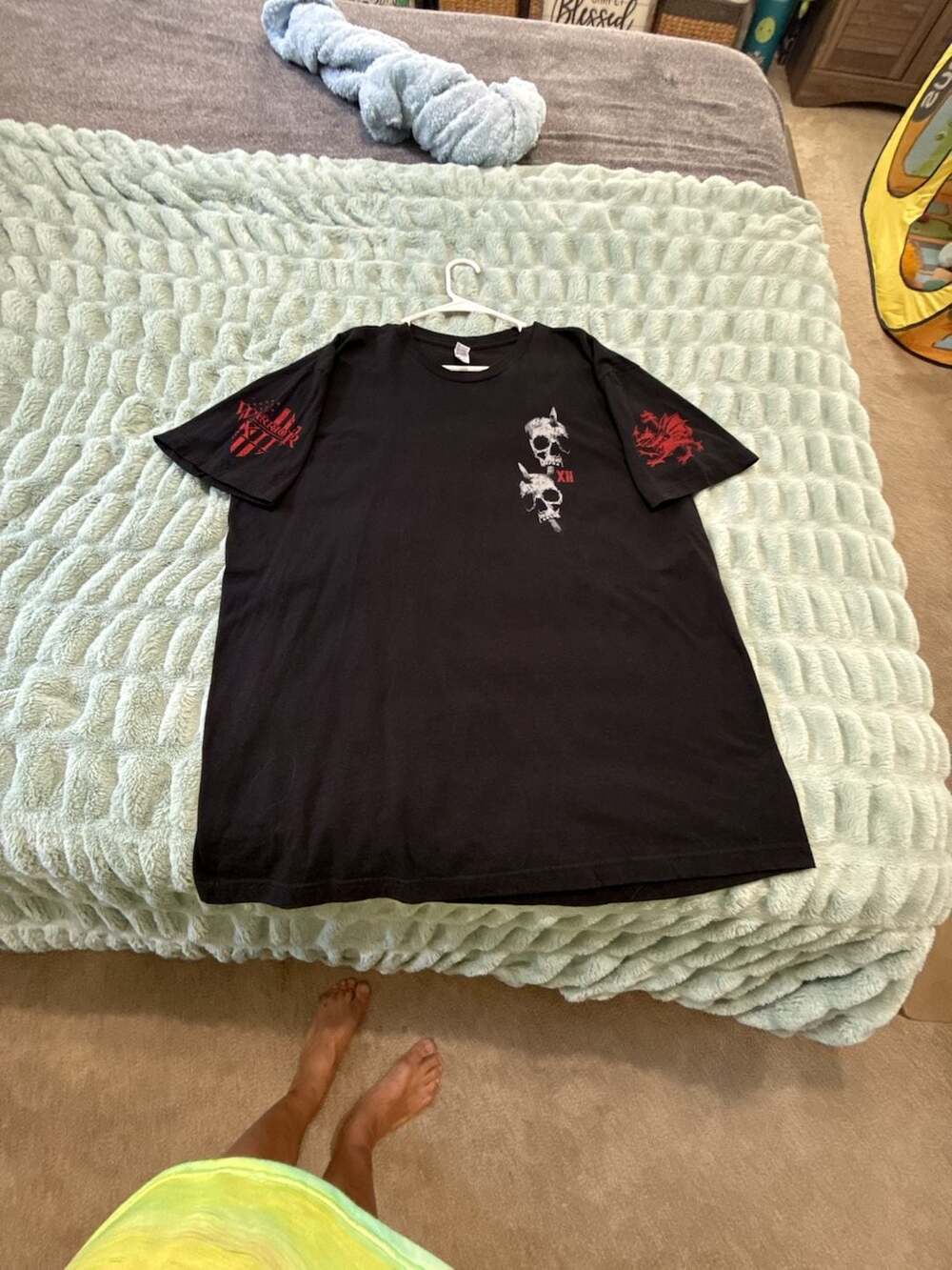 Warrior XII Vlad The Impaler Stacking Bodies Graphic Black T-Shirt XXL